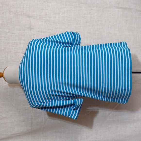 NWOT Lauren Ralph Lauren blue-striped boatneck top! - Picture 5 of 8